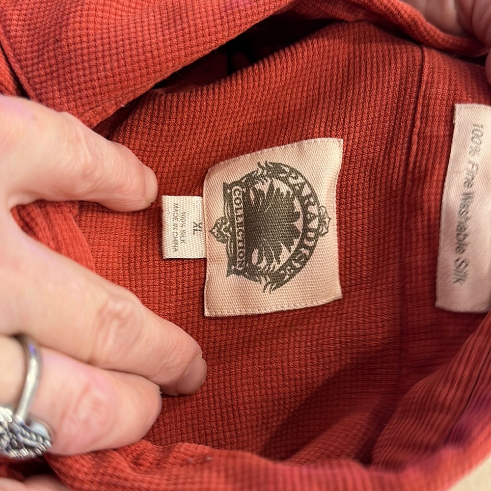 Paradise collection silk shirt XL rust